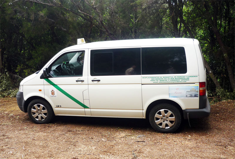 Taxi North of La Palma · Taxi services in the northern area of the island of La Palma · Travel to the hiking area · Marcos y Cordero